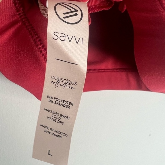 Savvi Estelle Sports Bra Deep Scarlet Pink Strappy Back Large - Picture 5 of 5